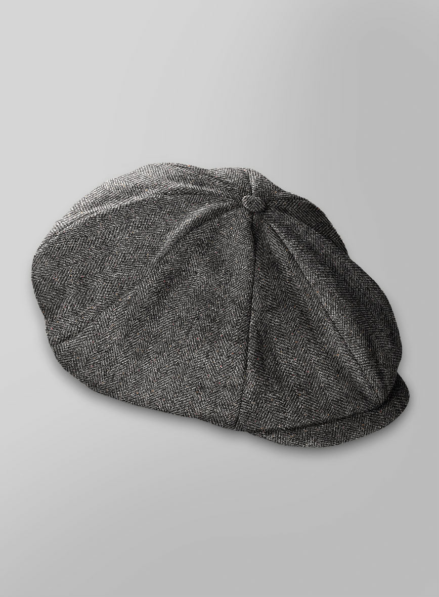 Thomas Shelby Peaky Blinders Gray Tweed Newsboy Cap - Image 3