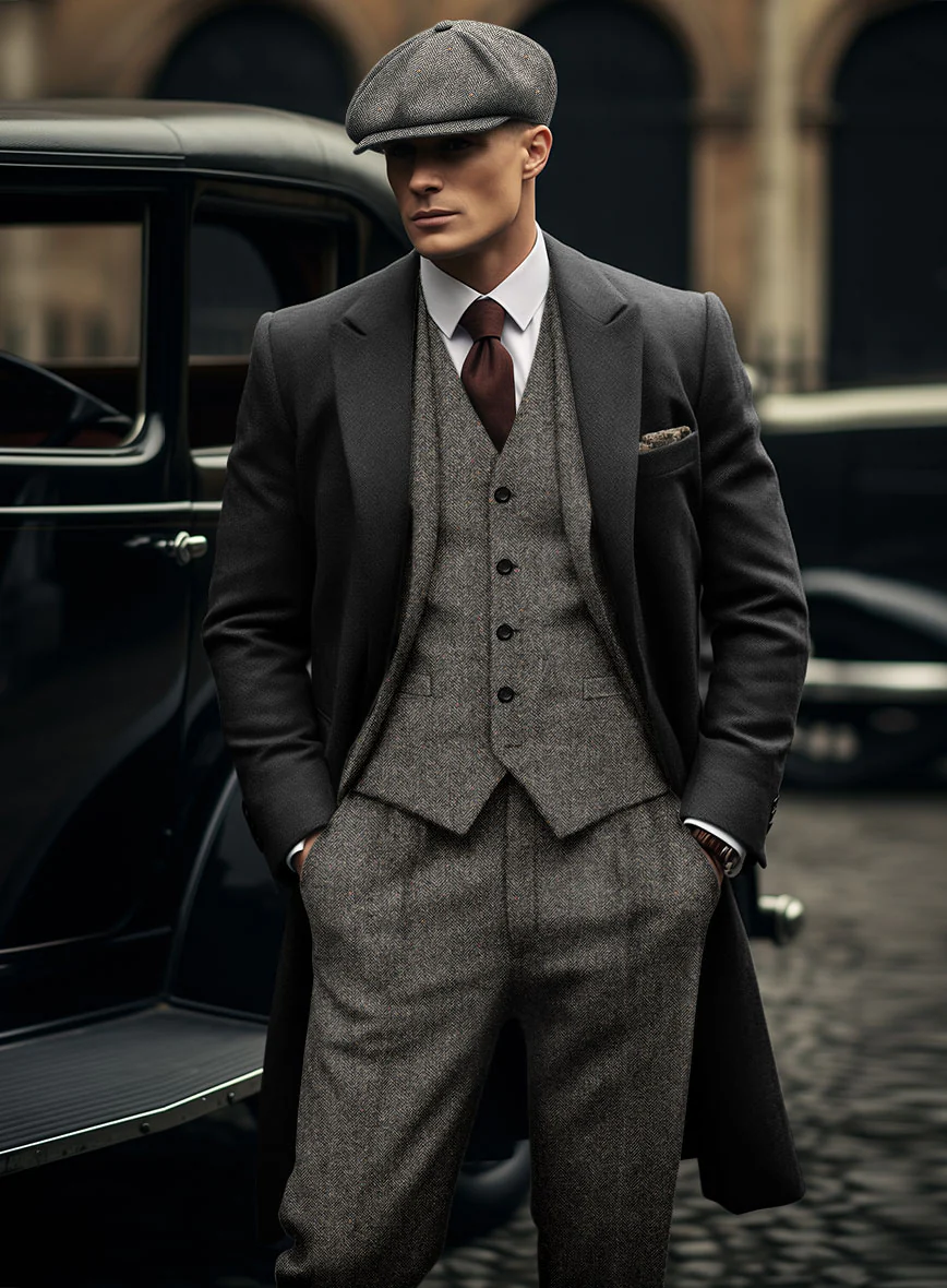 Thomas Shelby Peaky Blinders Gray Tweed Suit - Image 2