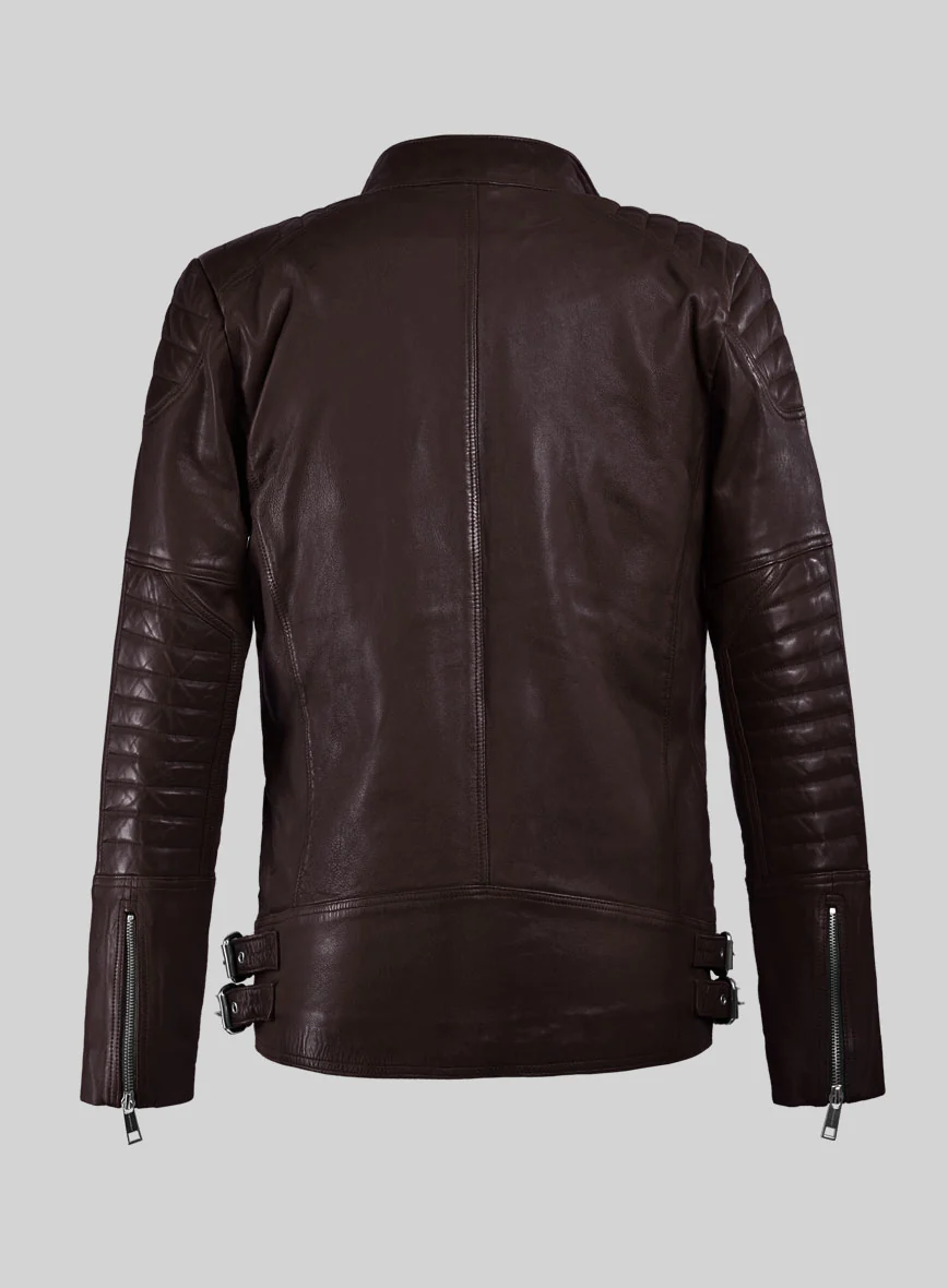 Thunderbolt Burgundy Moto Leather Jacket - Image 5