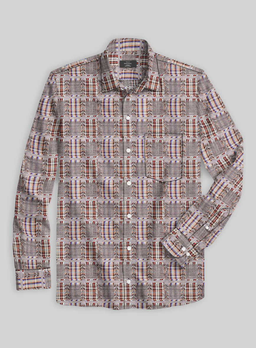 Timber Check Patchwork Cotton Shirt - Image 2