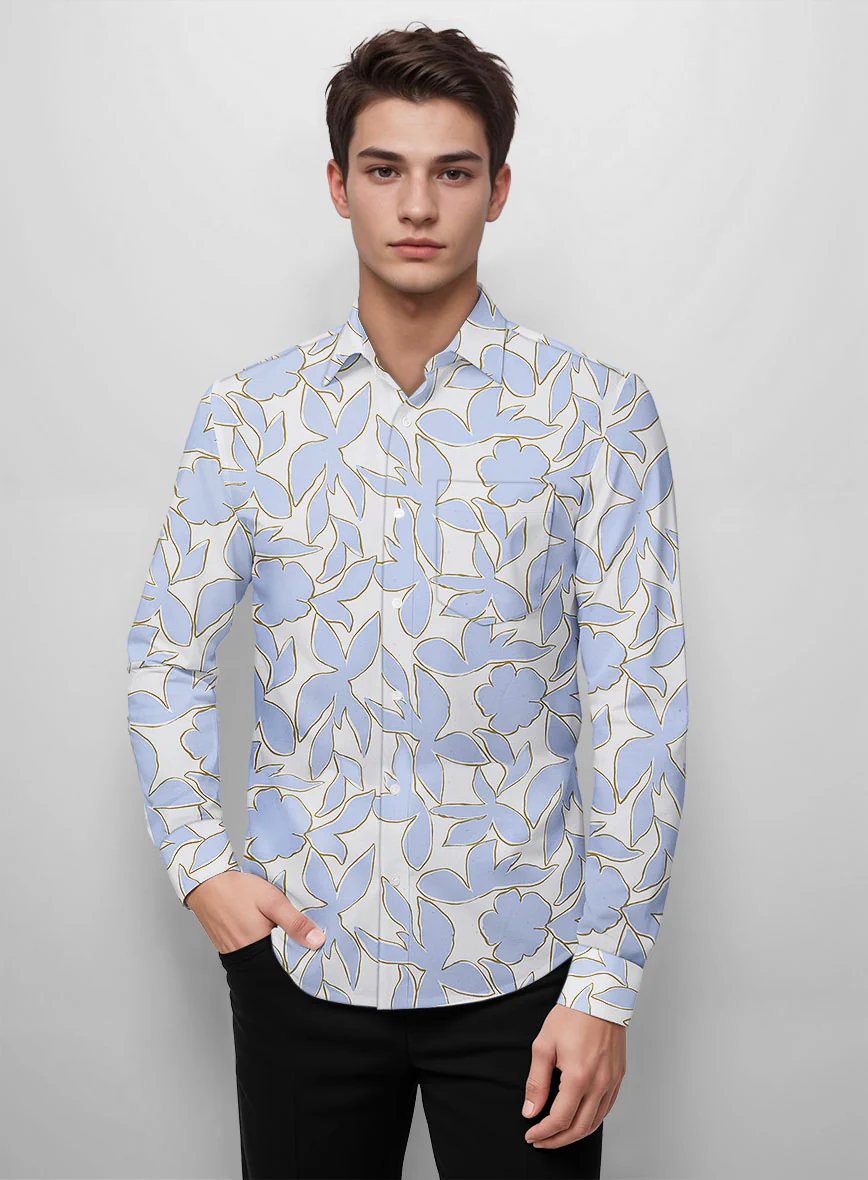 Tranquil Leaf Cotton Shirt - Image 3
