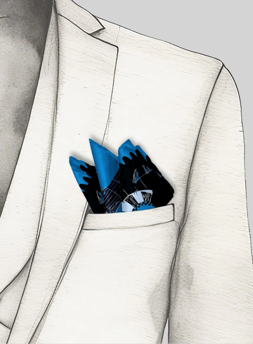 Troia Notturna Silk Pocket Square - Image 4