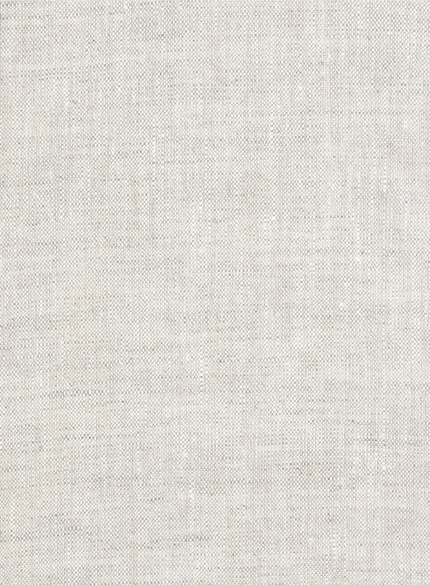 Tropical Beige Linen Zipper Jacket - Image 6