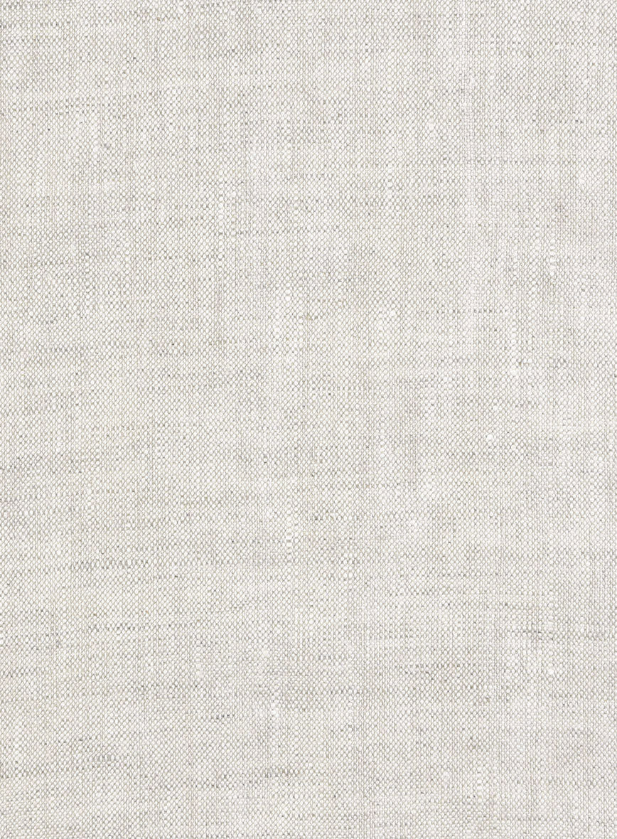 Tropical Beige Pure Linen Double Breasted Suit - Image 6