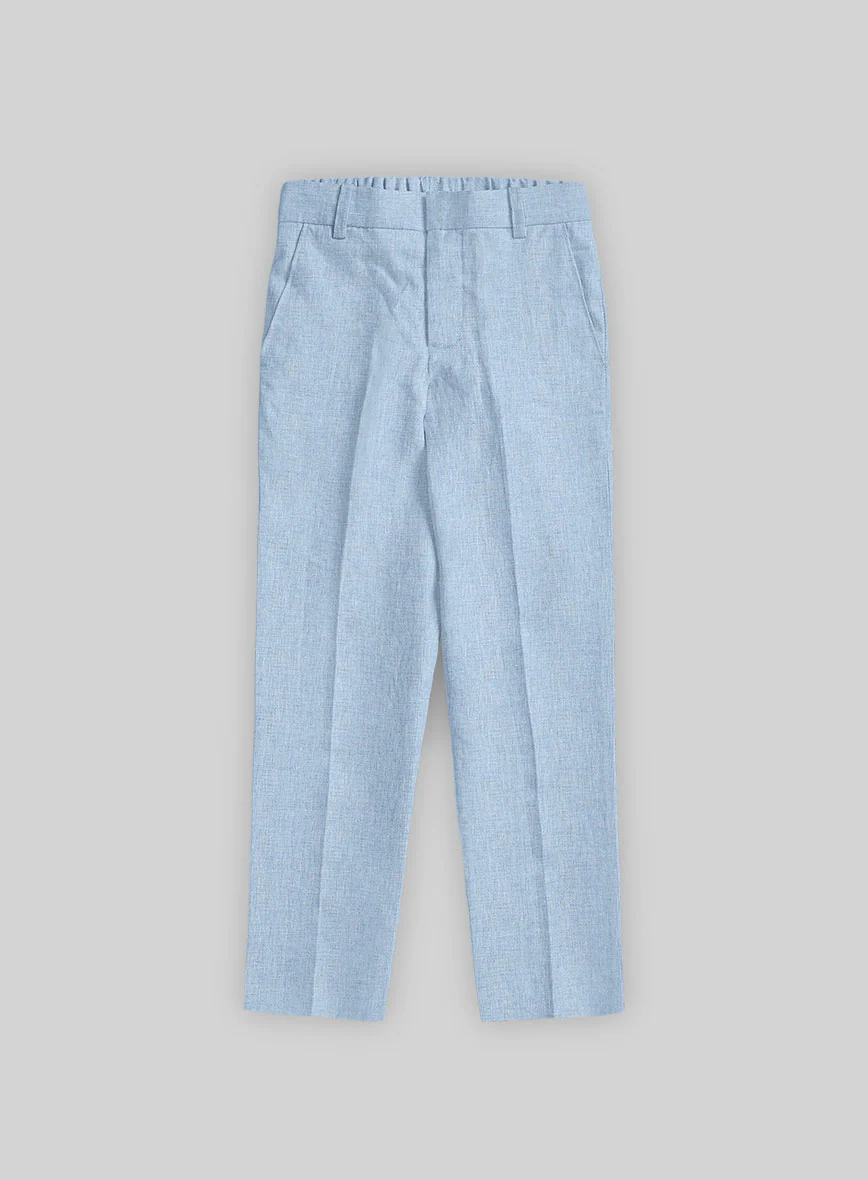 Tropical Blue Linen Boys Suit - Image 6