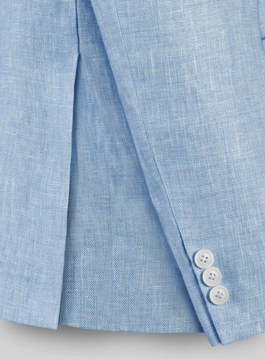 Tropical Blue Linen Jacket - 42 Regular - Image 6