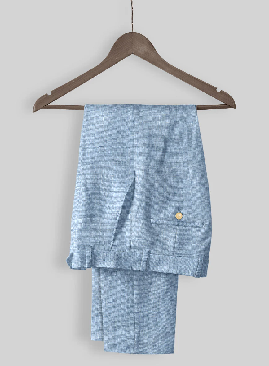 Tropical Blue Linen Suit - Image 7