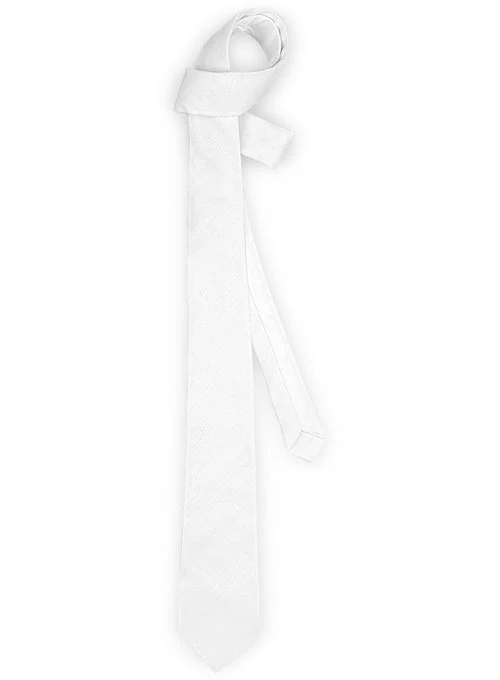 Linen Tie - Tropical White - Image 2