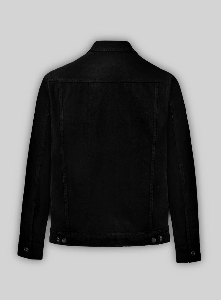 Trucker Black Denim Jacket - Image 3