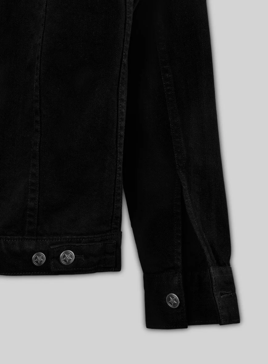 Trucker Black Denim Jacket - Image 4