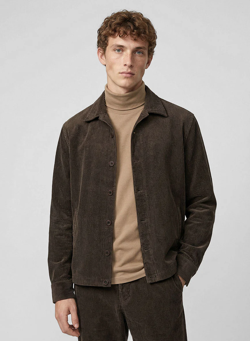 Trucker Dark Brown Corduroy Shirt