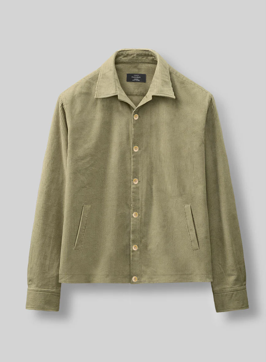Trucker Fawn Corduroy Shirt - Image 2