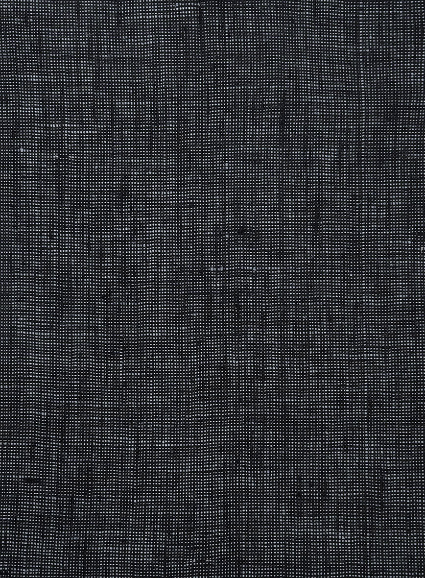 Trucker Italian Blu Linen Shirt - Image 4