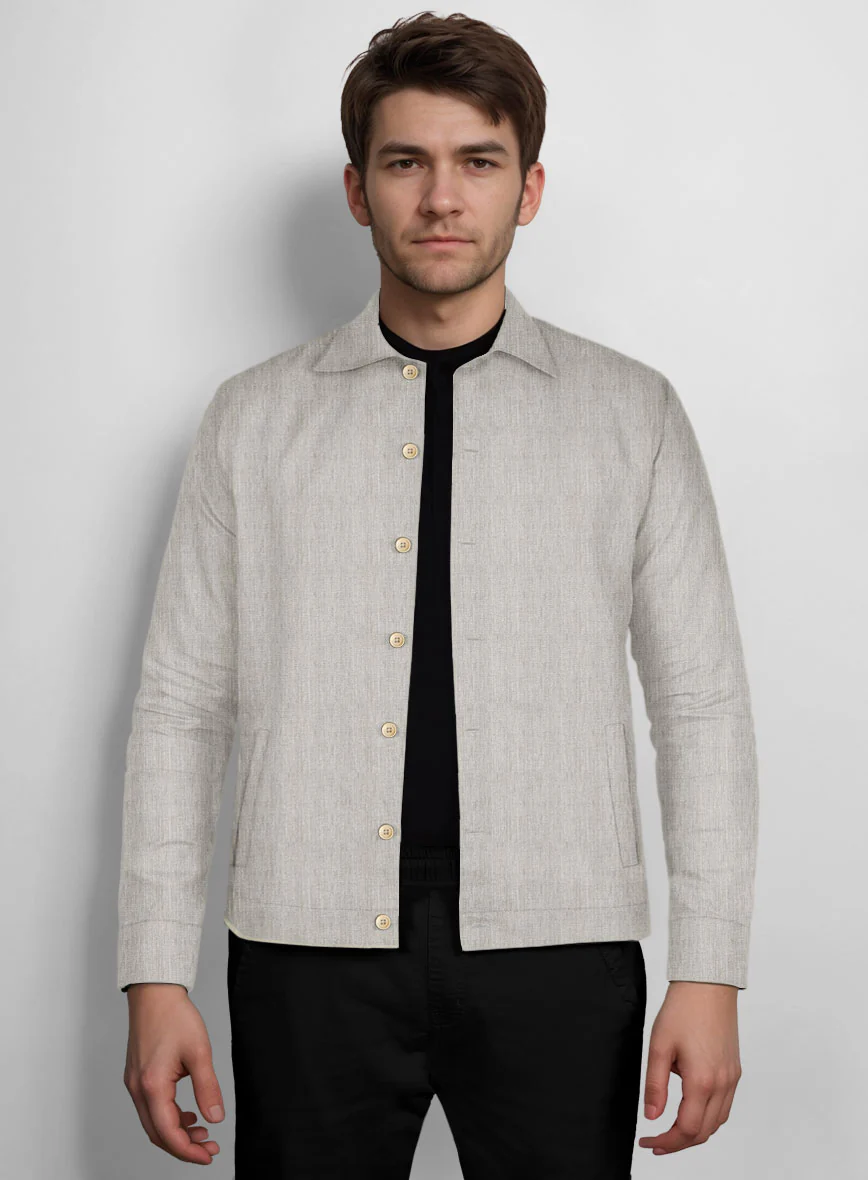 Trucker Italian Meadow Linen Shirt - Image 2
