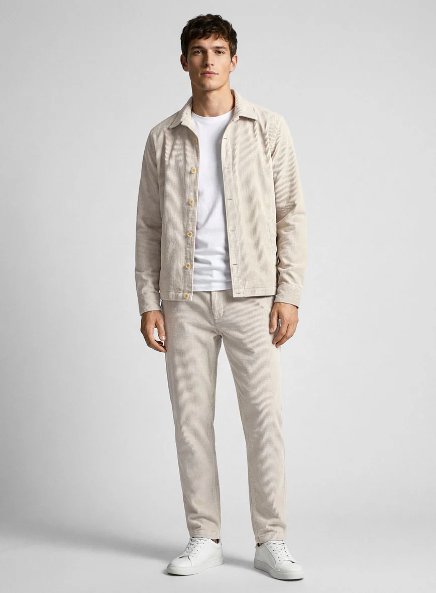 Trucker Ivory Corduroy Shirt - Image 3