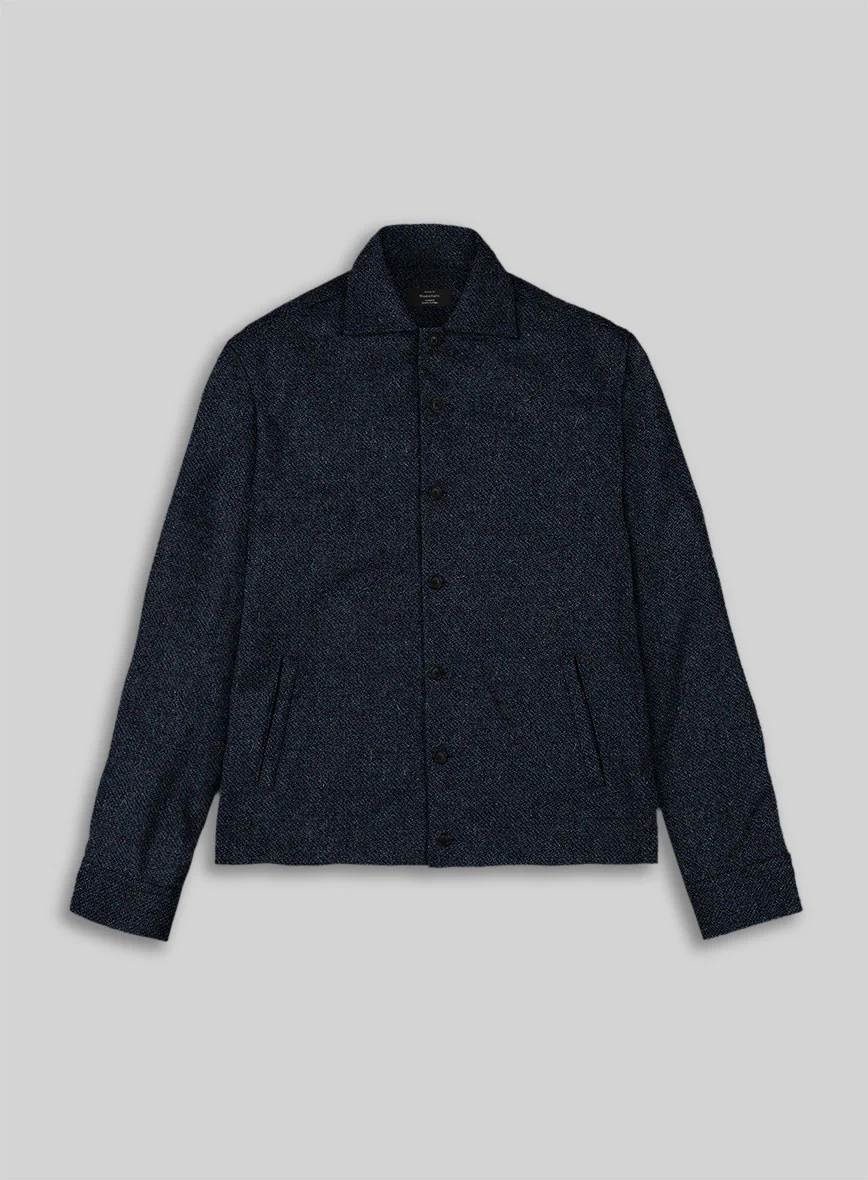 Trucker Playman Blue Denim Tweed Shirt - Image 2