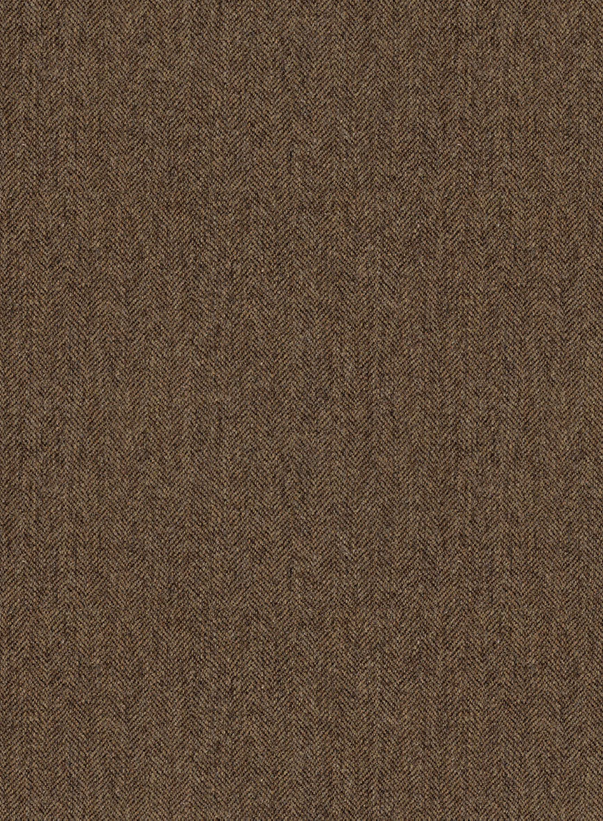 Trucker Rust Herringbone Tweed Shirt - Image 3