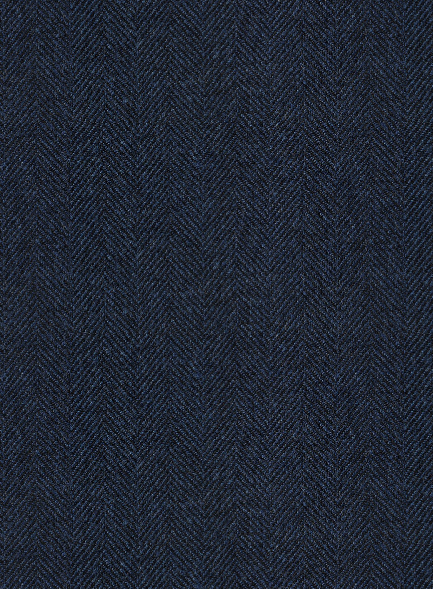Trucker Showman Blue Herringbone Tweed Shirt - Image 3
