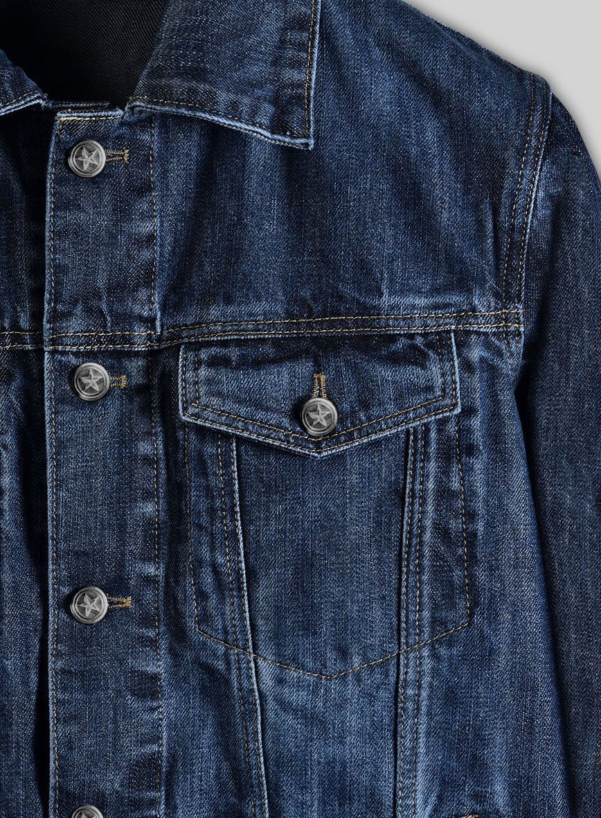 Trucker Vintage Blue Denim Jacket - Image 5