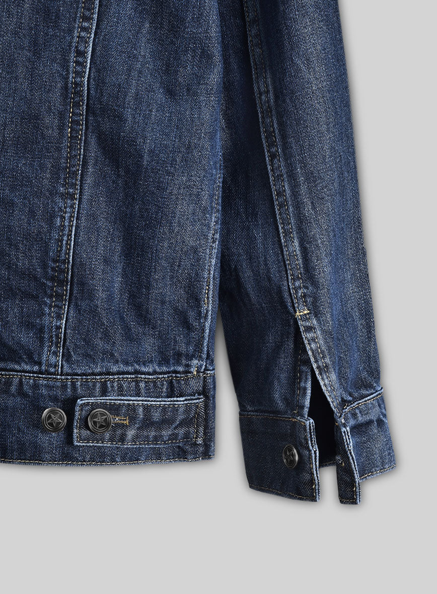 Trucker Vintage Blue Denim Jacket - Image 7