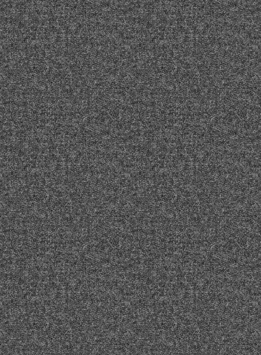 Trucker Vintage Plain Dark Gray Tweed Shirt - Image 3