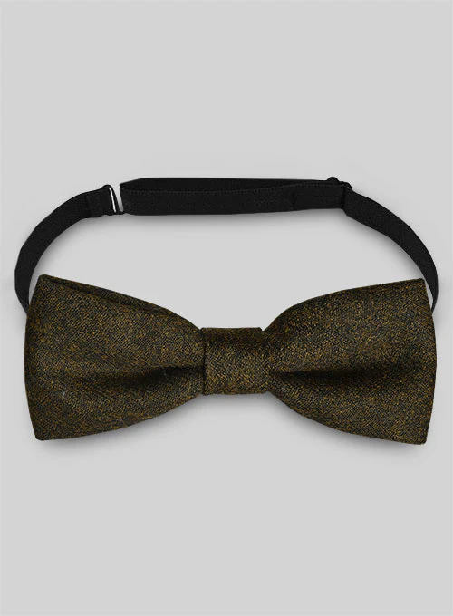 Tweed Bow - Melange Green Tweed - Image 2