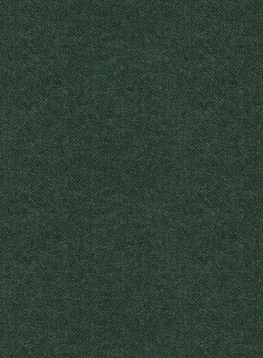 Tweed Suit Big and Tall - Bottle Green Herringbone - Image 8