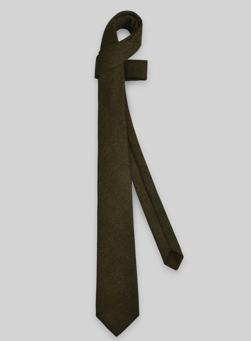 Tweed Tie - Melange Green Tweed - Image 2