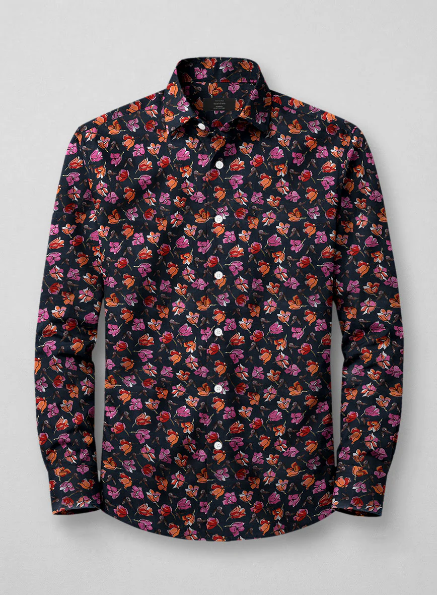 Twilight Flora Feather Cotton Shirt - Image 3