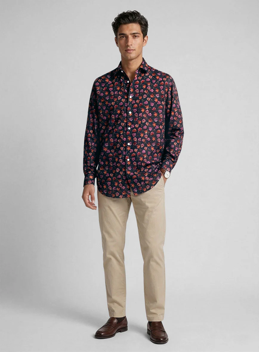 Twilight Flora Feather Cotton Shirt - Image 4
