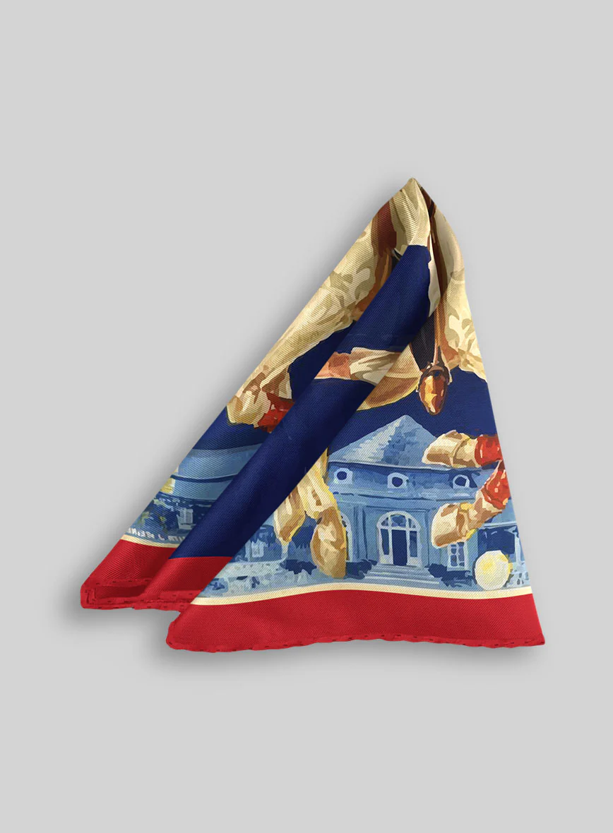 Valdrino Polo Silk Pocket Square - Image 2