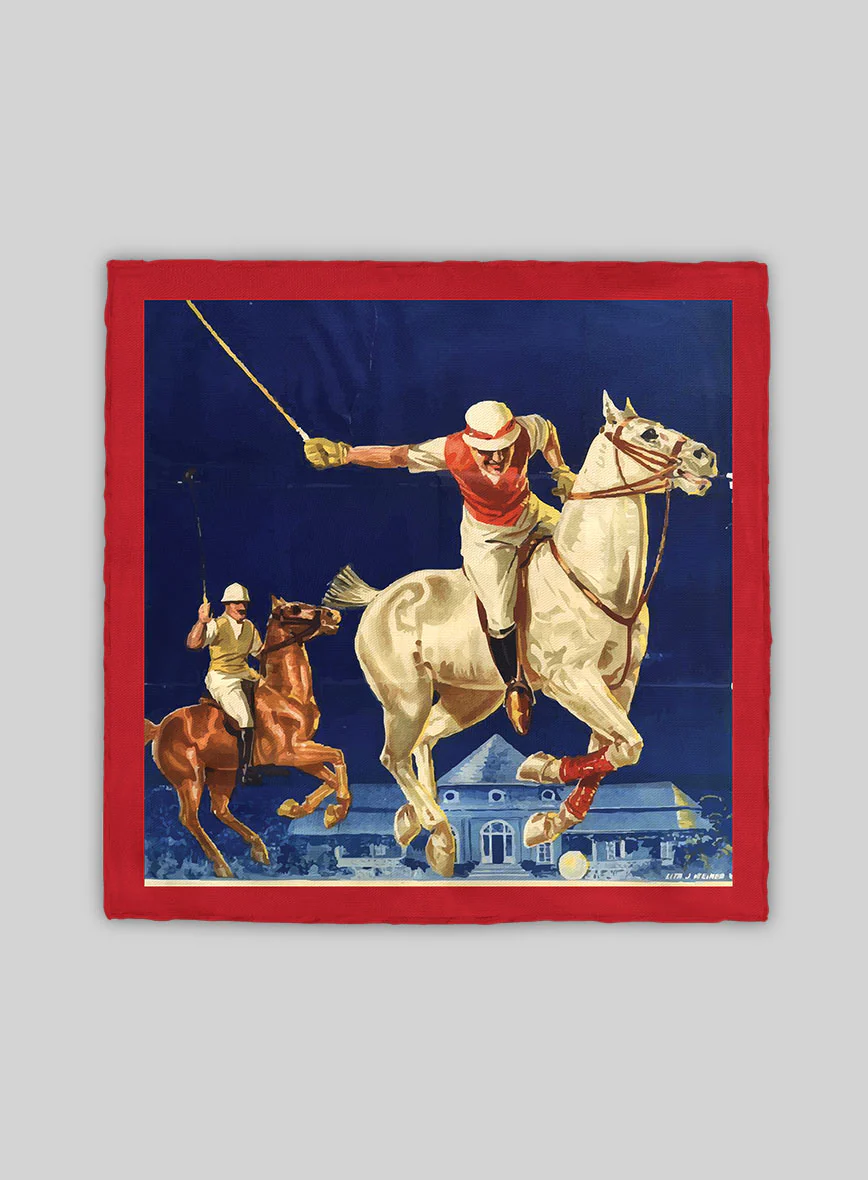 Valdrino Polo Silk Pocket Square - Image 3