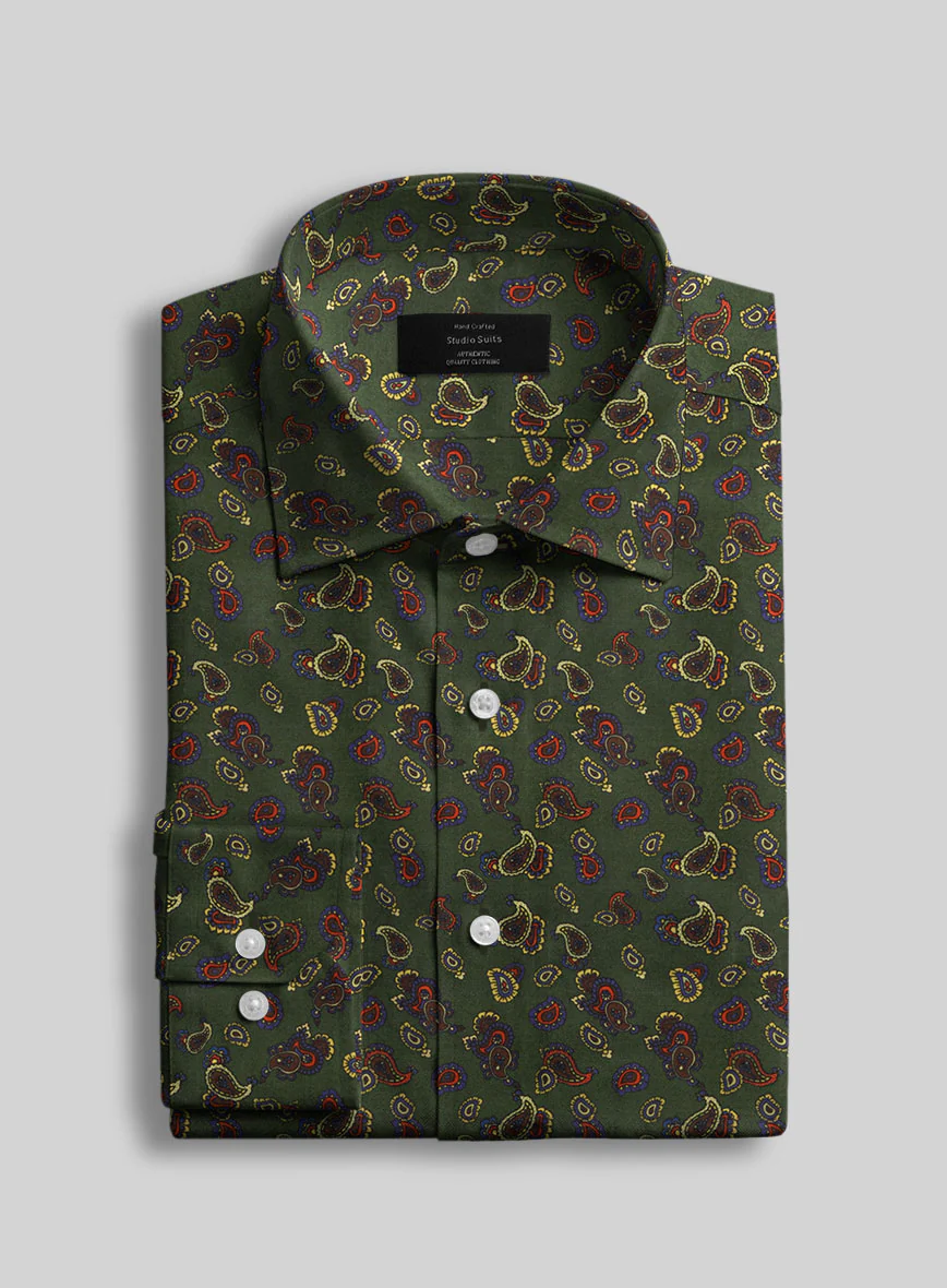 Verdenza Paisley Silk Cotton Shirt - Image 2