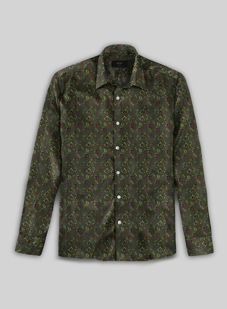 Verdenza Paisley Silk Cotton Shirt - Image 3