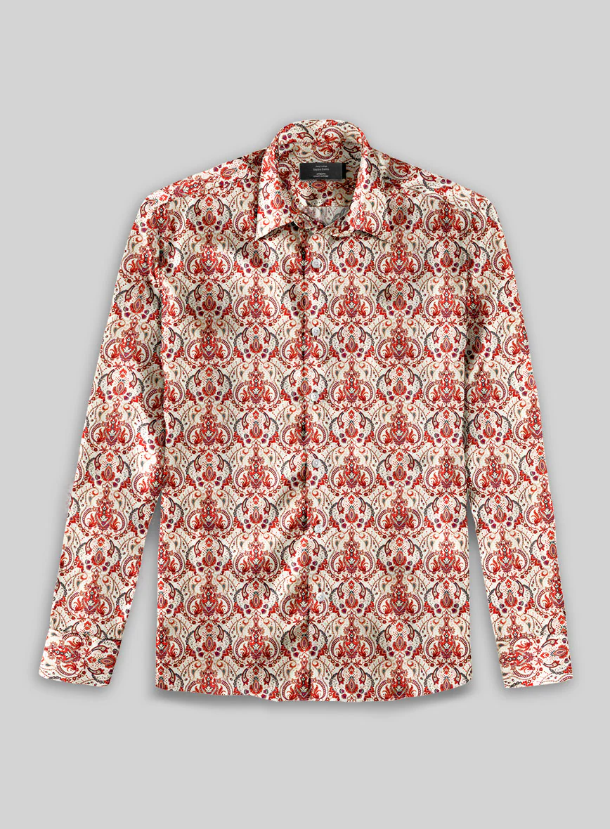 Vermello Regale Silk Cotton Shirt - Image 3