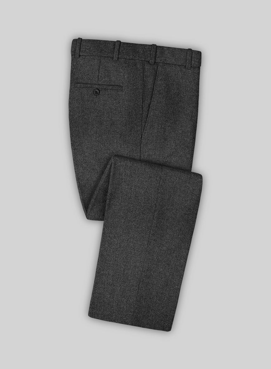 Vintage Dark Gray Weave Tweed Suit - Image 5