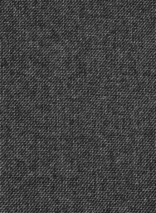 Vintage Dark Gray Weave Tweed Double Breasted Suit - Image 4