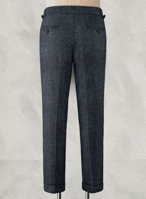 Vintage Glasgow Blue Highland Tweed Trousers - Image 3