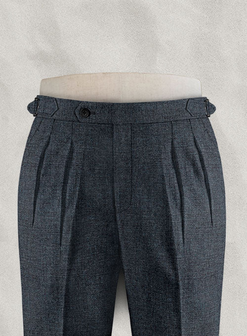 Vintage Glasgow Blue Highland Tweed Trousers - Image 4