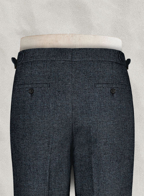 Vintage Glasgow Blue Highland Tweed Trousers - Image 6