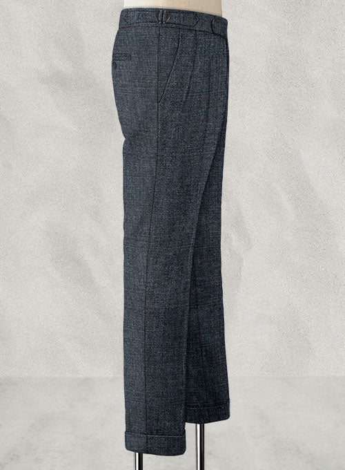Vintage Glasgow Blue Highland Tweed Trousers - Image 8