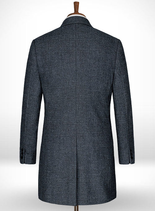 Vintage Glasgow Blue Tweed Overcoat - Image 3