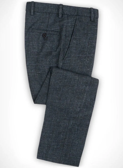 Vintage Glasgow Blue Tweed Double Breasted Suit - Image 2