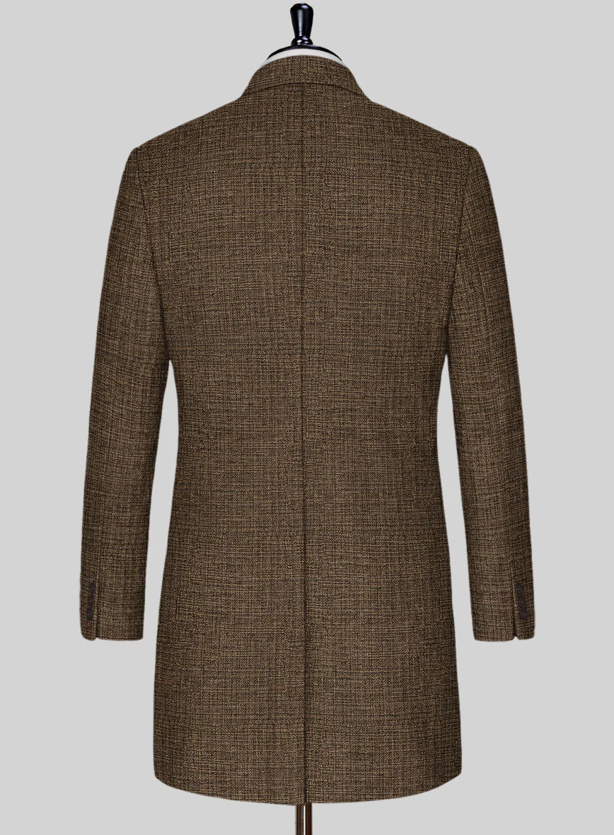 Vintage Glasgow Brown Tweed Overcoat - Image 3