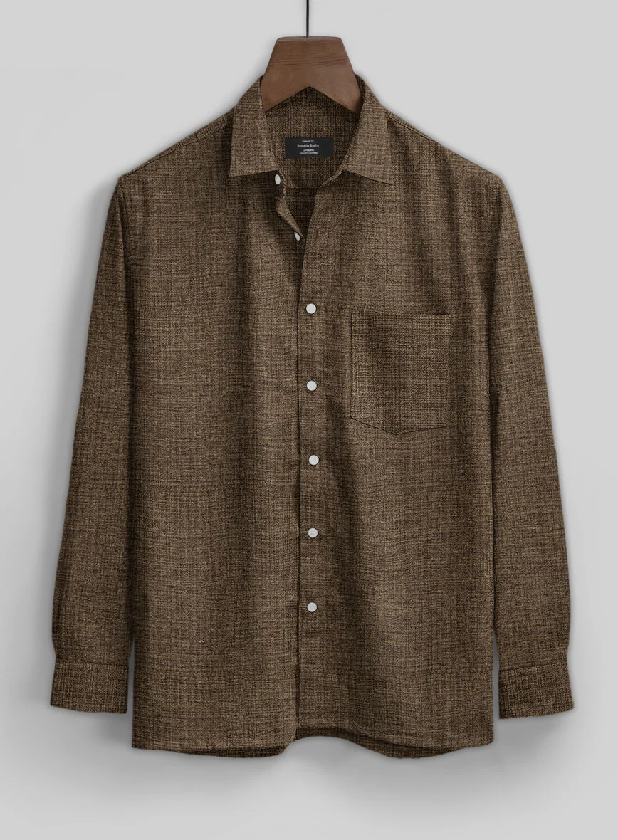 Vintage Glasgow Brown Tweed Shirt - Image 3