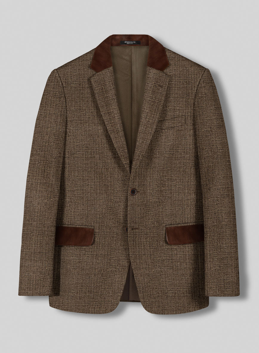 Vintage Glasgow Brown Tweed Suit - Leather Trim - Image 3