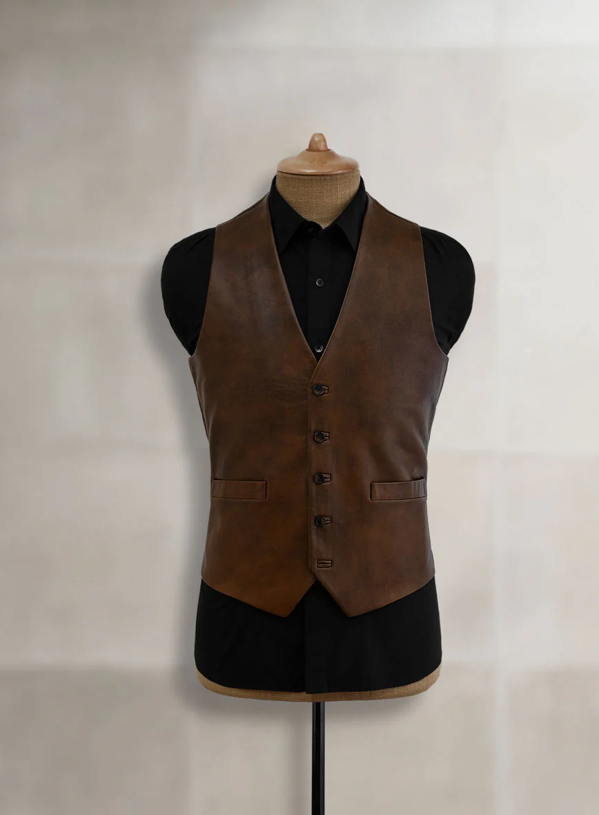 Vintage Glasgow Brown Tweed Suit - Leather Trim - Image 5