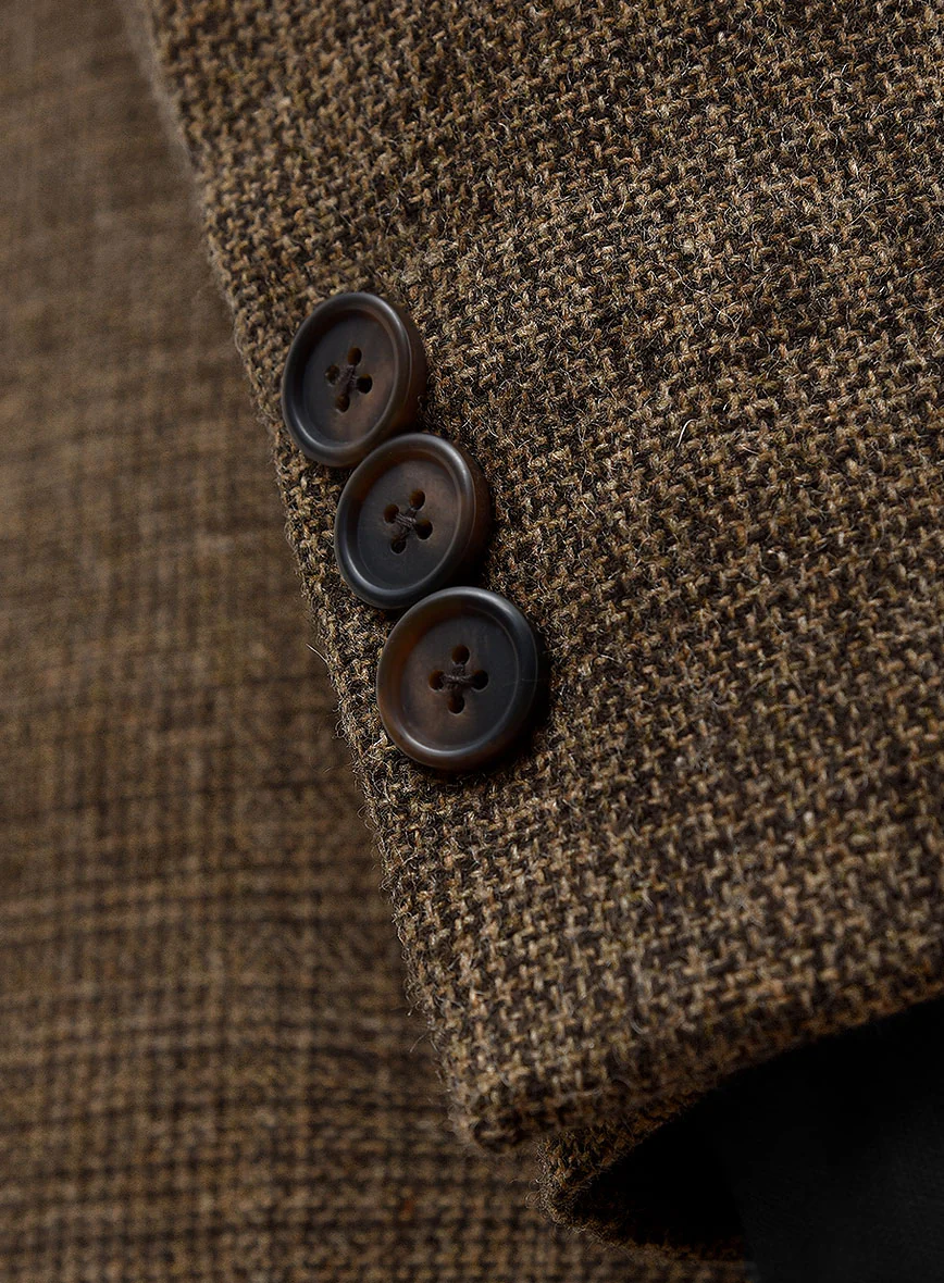 Vintage Glasgow Brown Tweed Suit - Leather Trim - Image 8