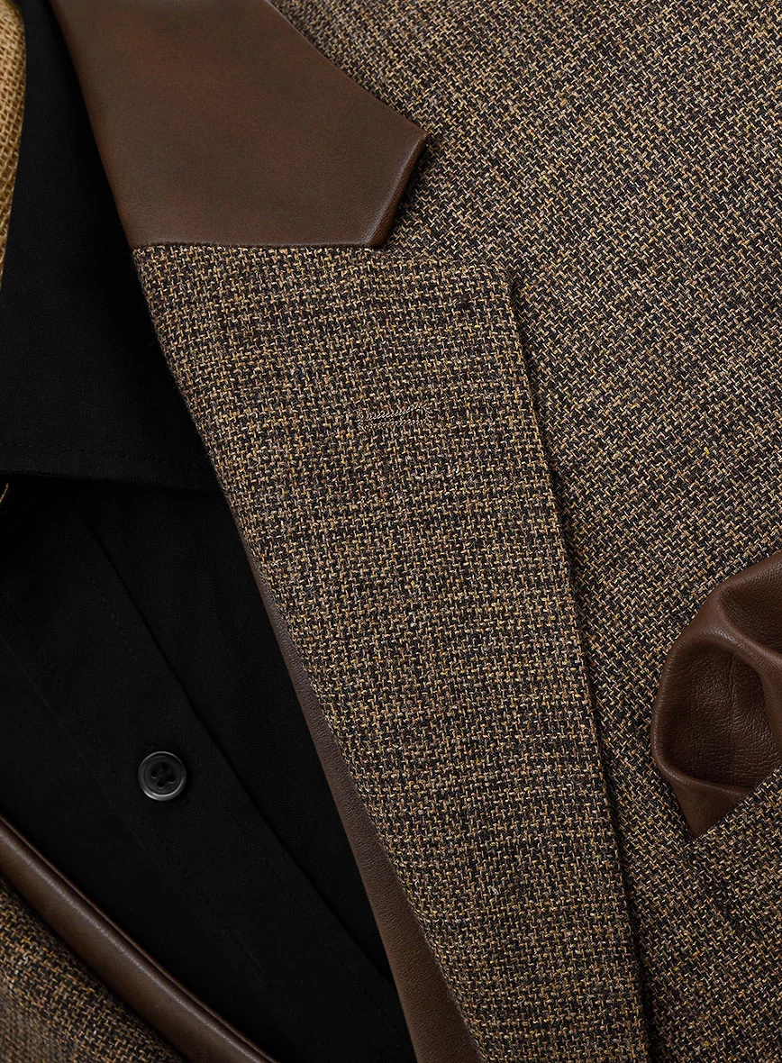 Vintage Glasgow Brown Tweed Suit - Leather Trim - Image 9