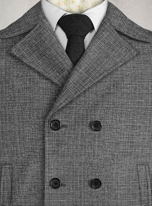 Vintage Glasgow Gray Tweed Pea Coat - Image 3